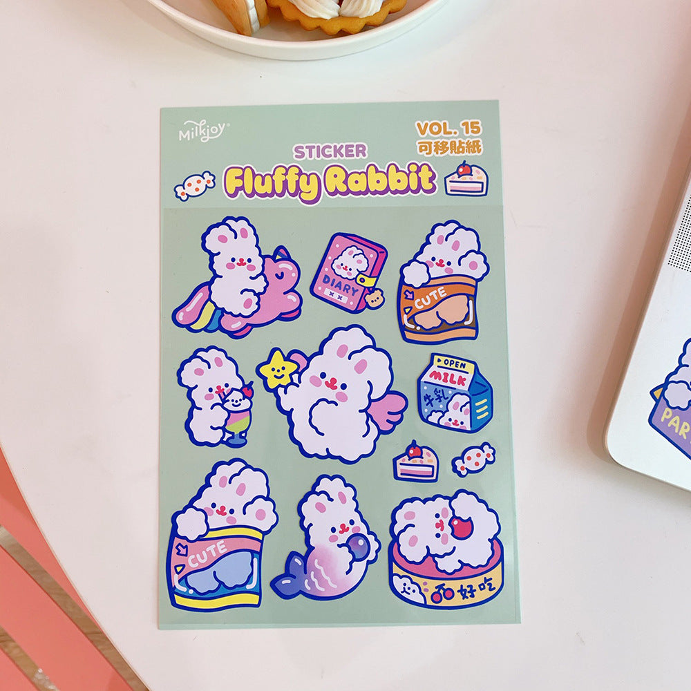 Fluffy Rabbit Sticker Pack