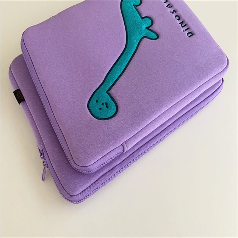 Purple Dino Laptop Protective Sleeve