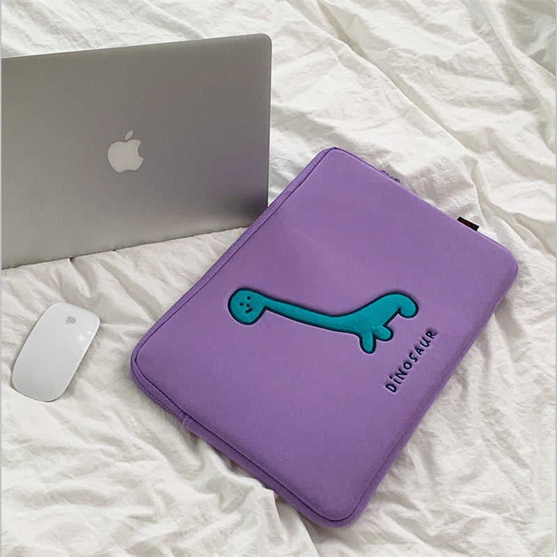 Purple Dino Laptop Protective Sleeve