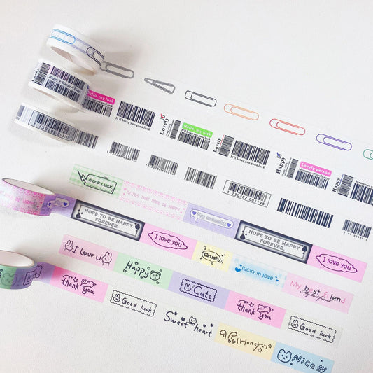 Bar Code Aesthetics Washi Tape