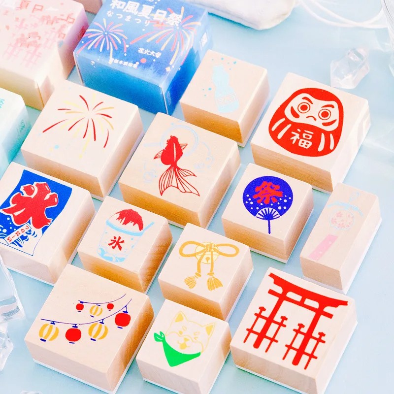 Japanese Craftique Wooden Stamp Collection