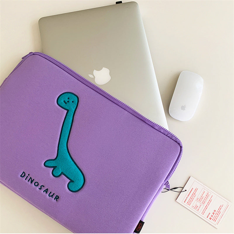 Purple Dino Laptop Protective Sleeve