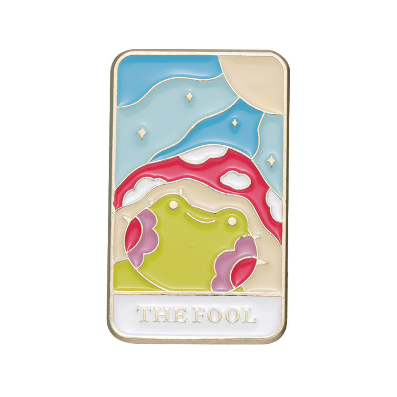 Mystic Frog Tarot Enamel Brooch