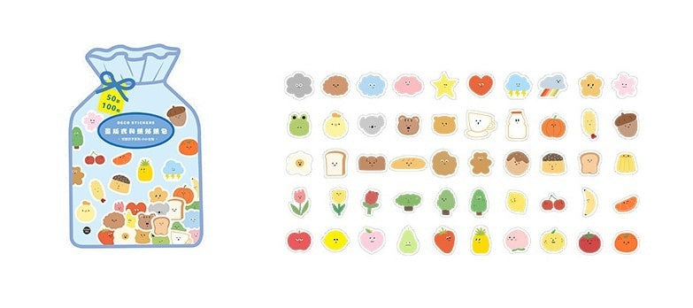 Cute Days Sticker Packet - 100 Piece Set