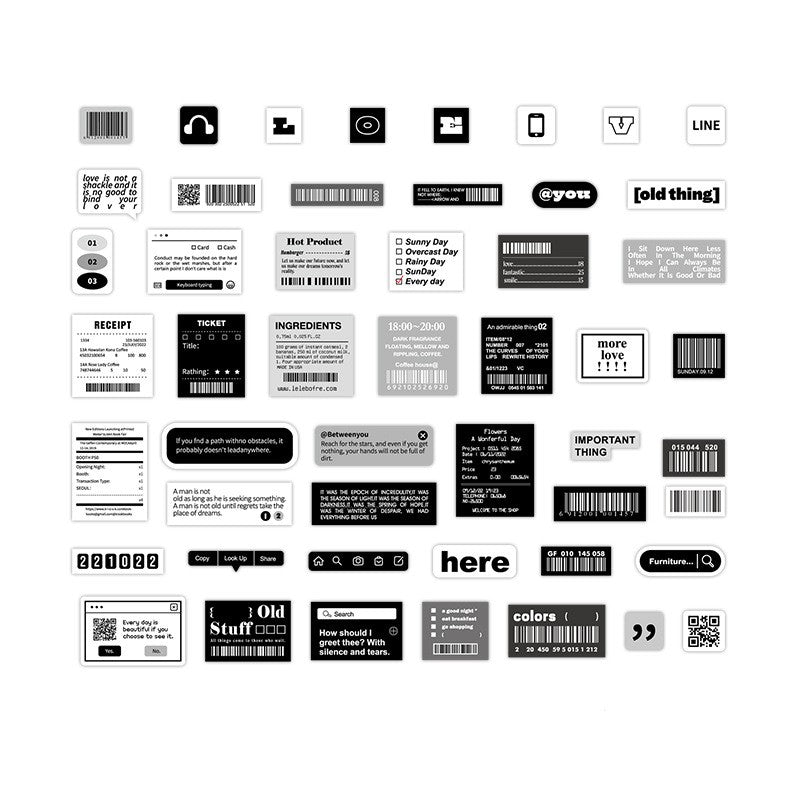 CyberScape Label Sticker Set - 100pcs