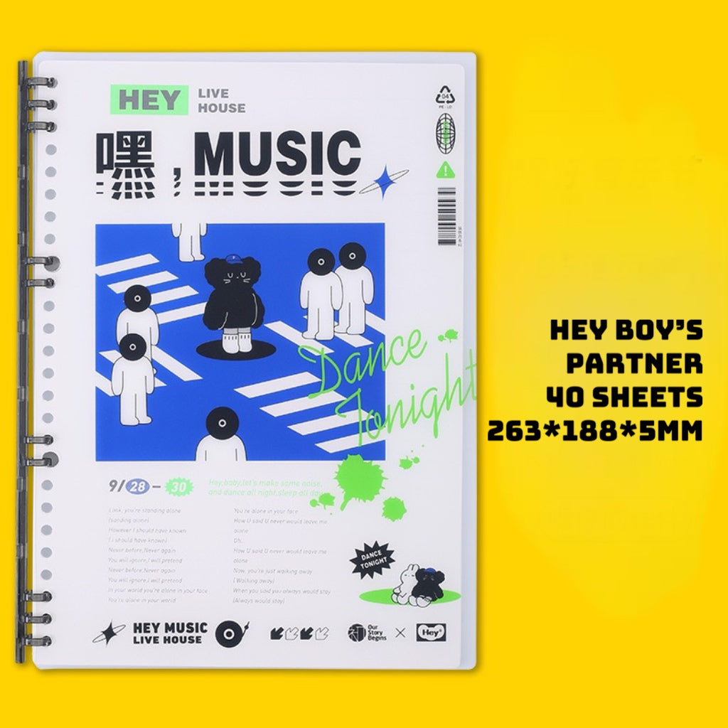 Wang and Hey Boy Slide & Grip Notebook Cover