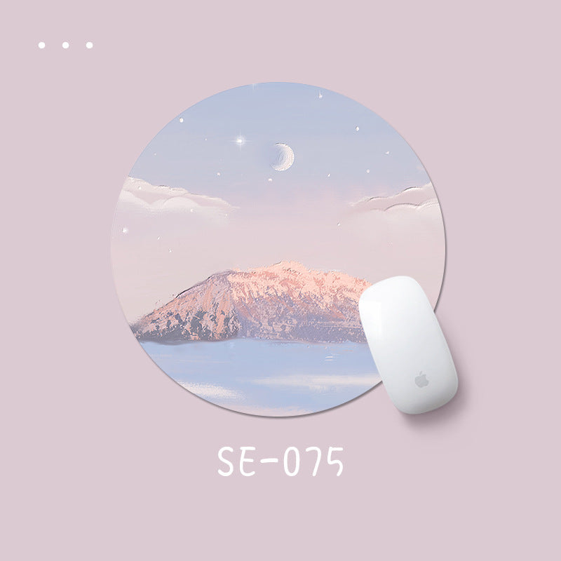 Pastel Desk Round Mouse Pad