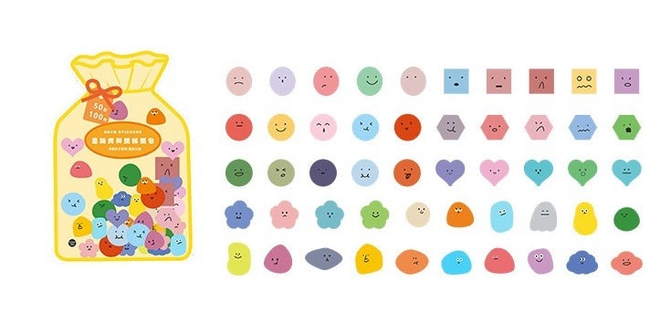 Cute Days Sticker Packet - 100 Piece Set