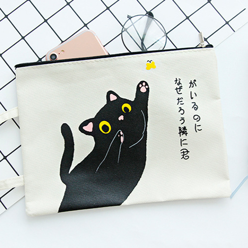 Canvas Cat A4 Document Bag