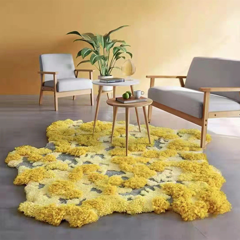 Moss Forest Magic: Handmade Custom Blended Wool Carpet