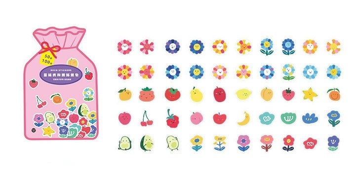 Cute Days Sticker Packet - 100 Piece Set