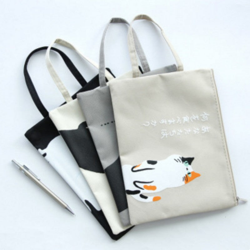 Canvas Cat A4 Document Bag