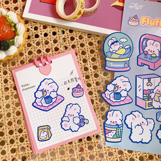 Fluffy Rabbit Sticker Pack