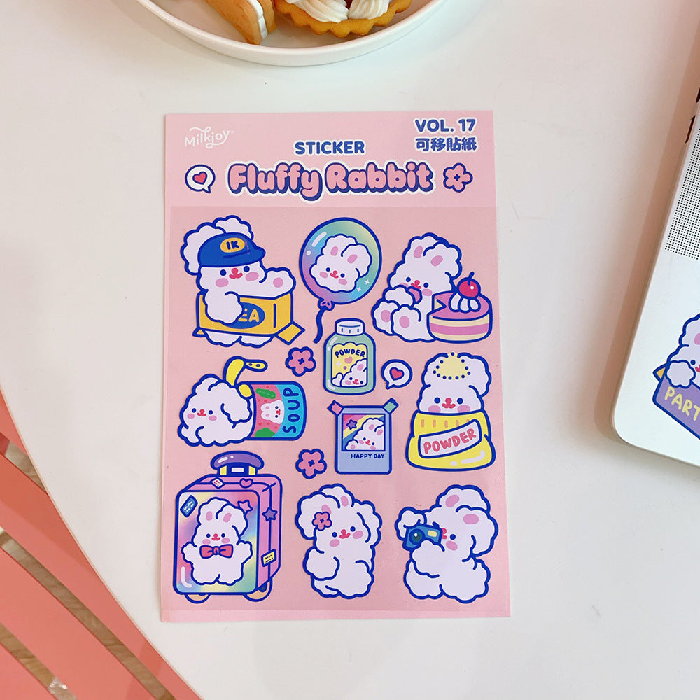 Fluffy Rabbit Sticker Pack