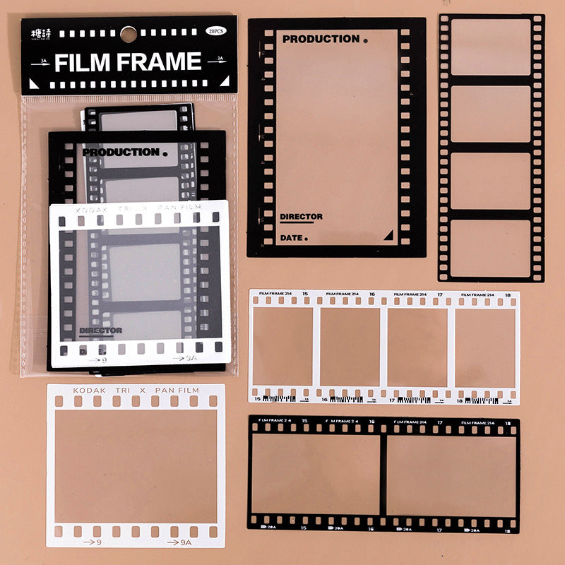 Vintage Film Frame - 15pcs Transparent Stickers