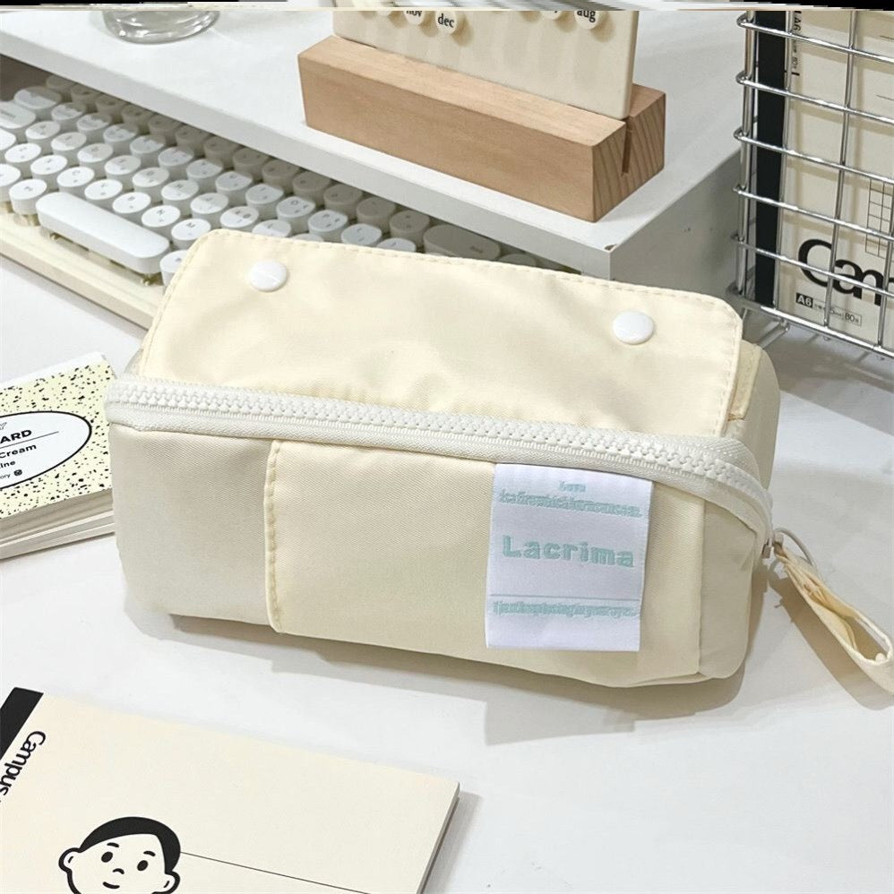 Soft More Tofu: Large Capacity Partition Pencil Case