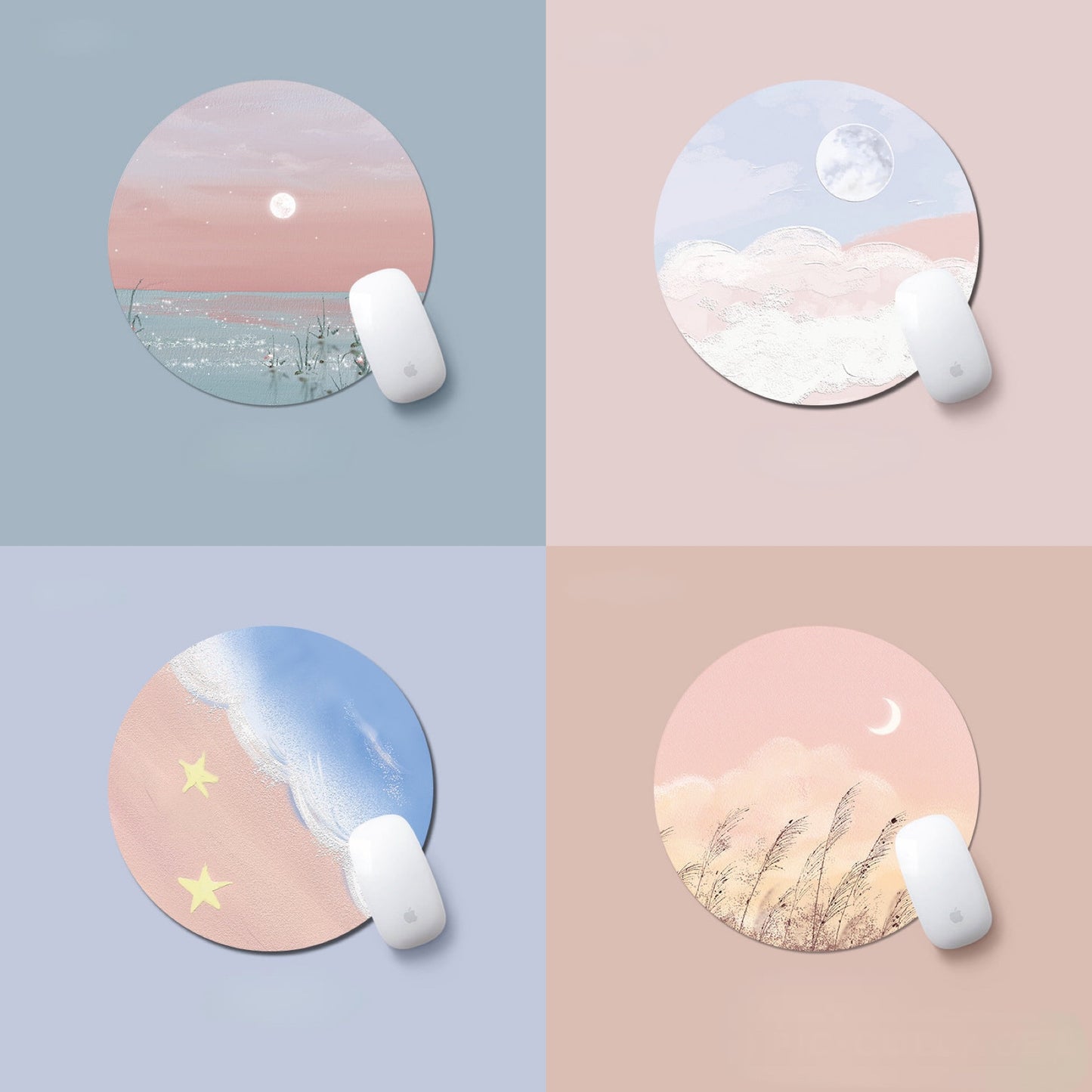 Pastel Desk Round Mouse Pad