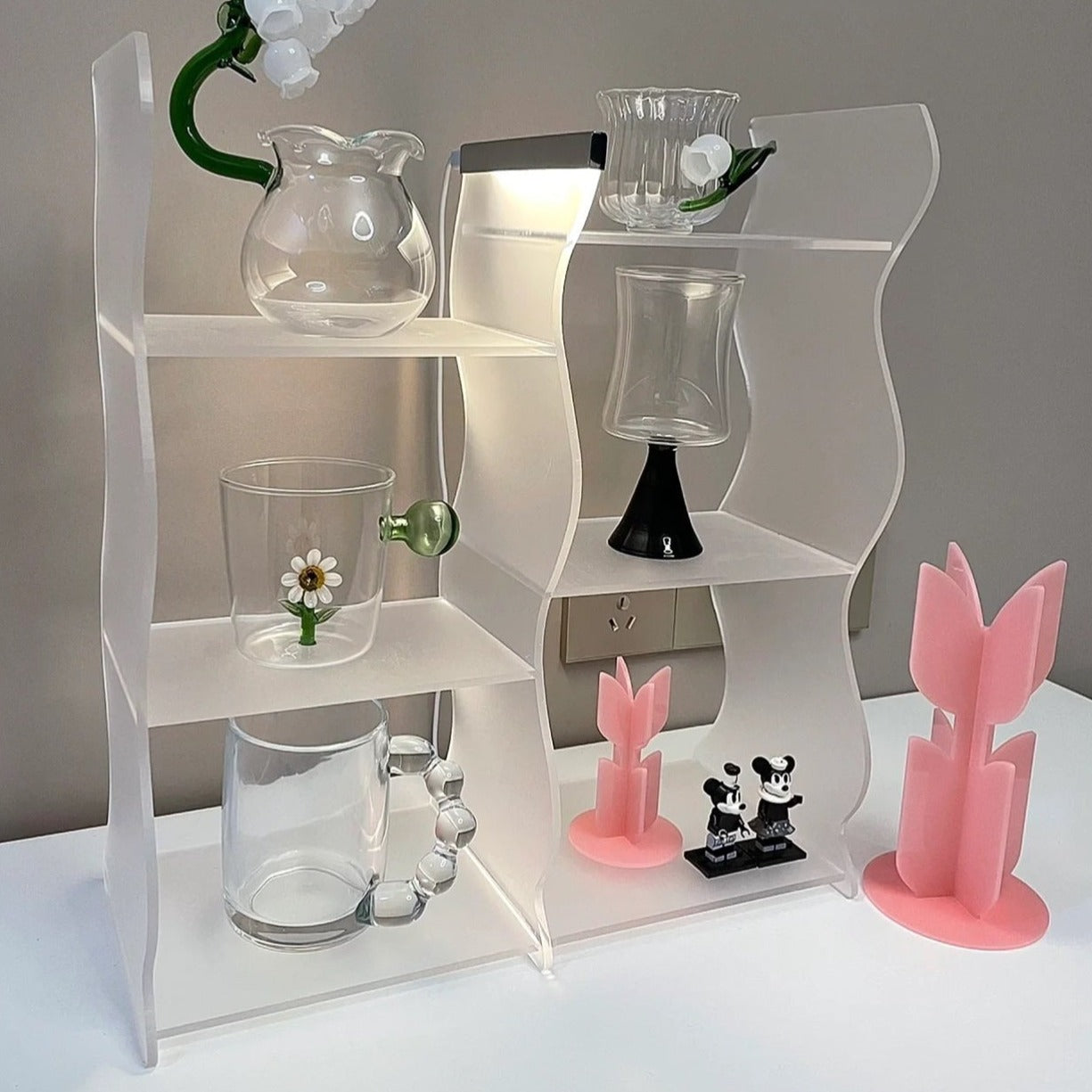 Crystal Wave Acrylic Display Shelf