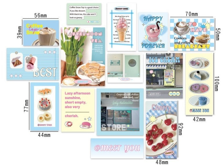 Korean Aesthetics Pastel Sticker Set