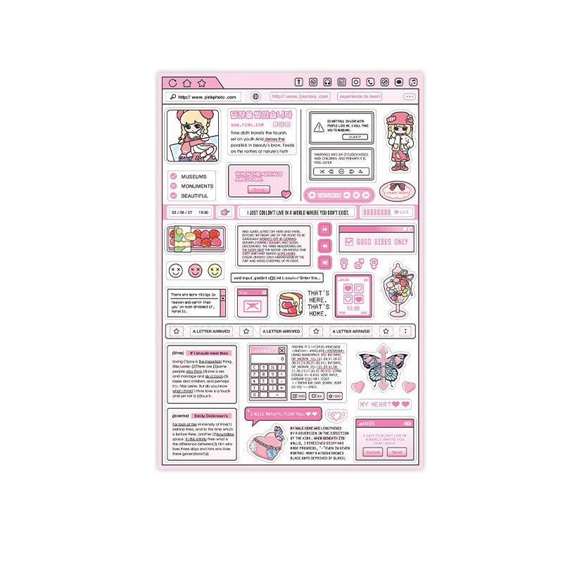 Cyber Charm Cartoon Sticker Set