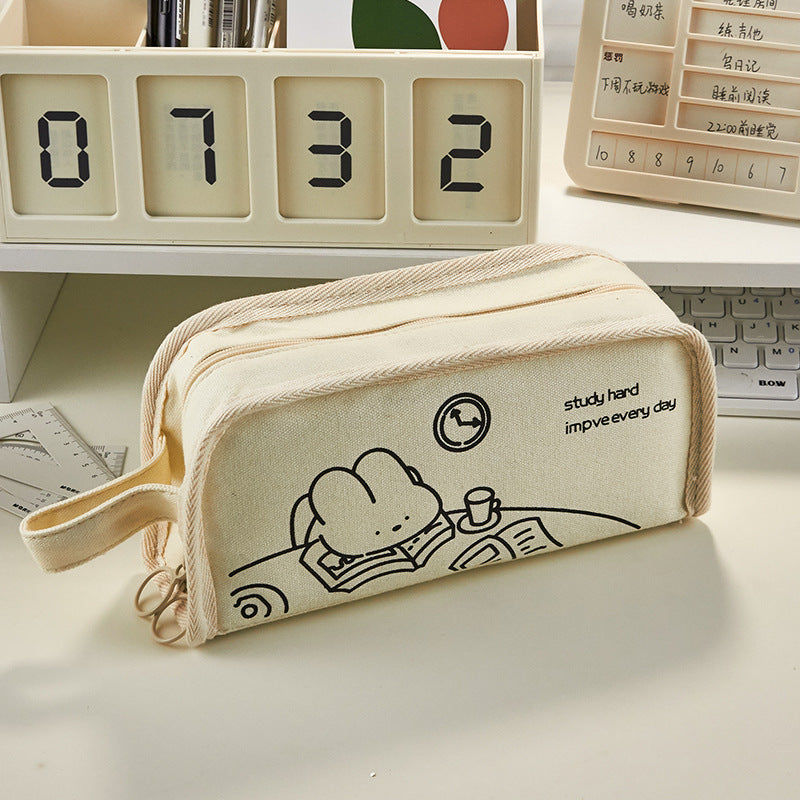 Bear and Bunny Wonder: Large Capacity Pencil Case