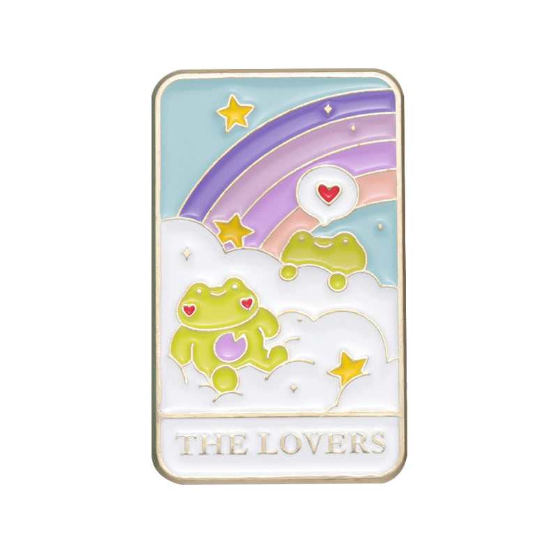 Mystic Frog Tarot Enamel Brooch