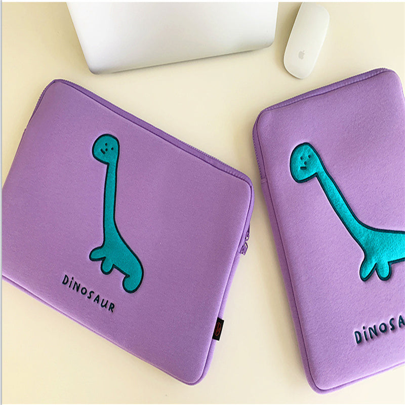 Purple Dino Laptop Protective Sleeve