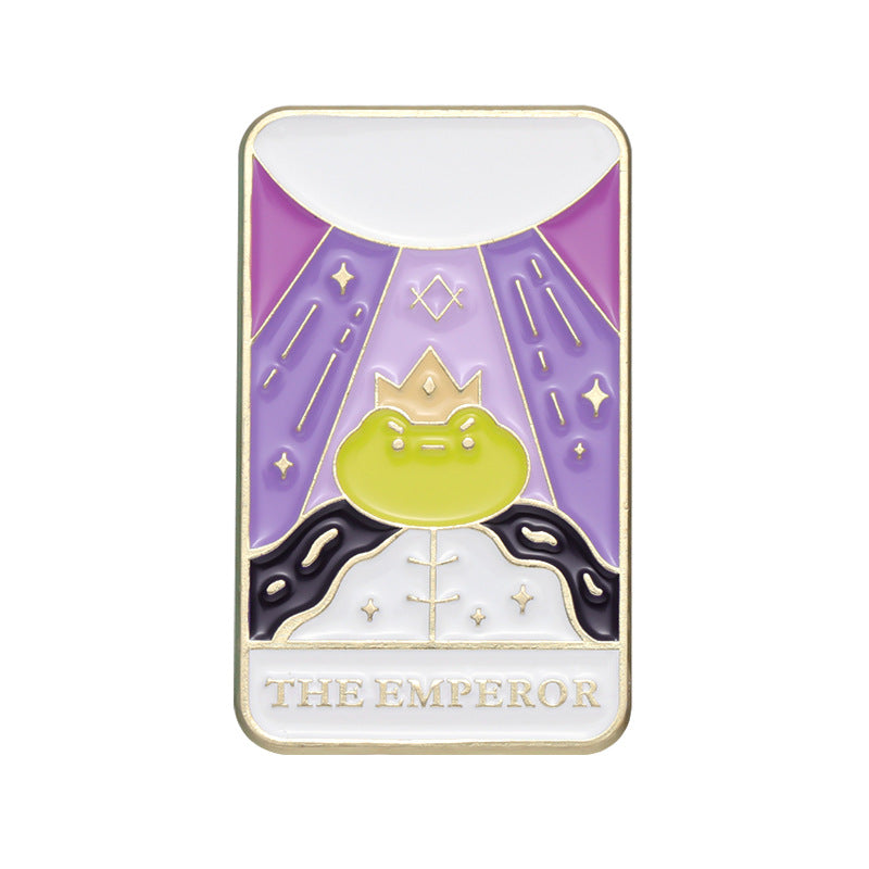 Mystic Frog Tarot Enamel Brooch