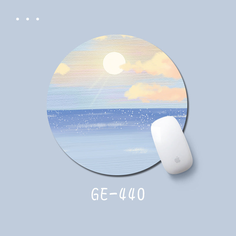 Pastel Desk Round Mouse Pad