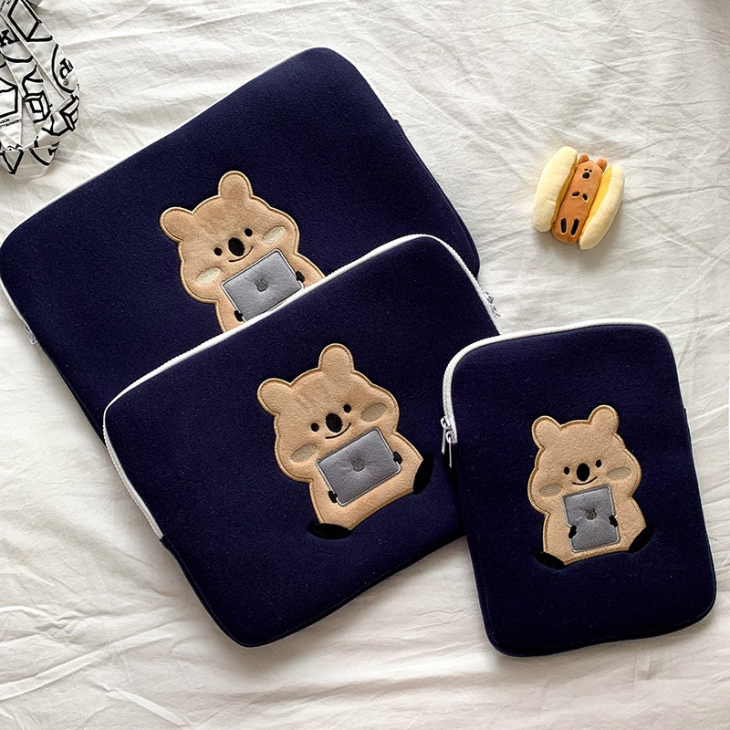 Little Wombat Wonder: Embroidered Tablet & Laptop Bag