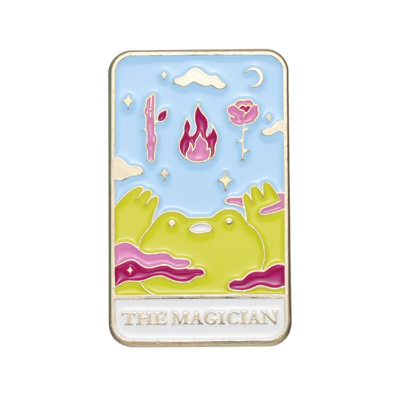 Mystic Frog Tarot Enamel Brooch